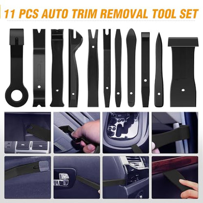 GOOACC 238Pcs Trim Removal Tool, Auto Push Pin Bumper Retainer Clip Set Fastener Terminal Remover Tool Adhesive Cable Clips Kit Car Panel Radio Removal Auto Clip Pliers, Black - color: 120Pcs Clips +118 Remover Black