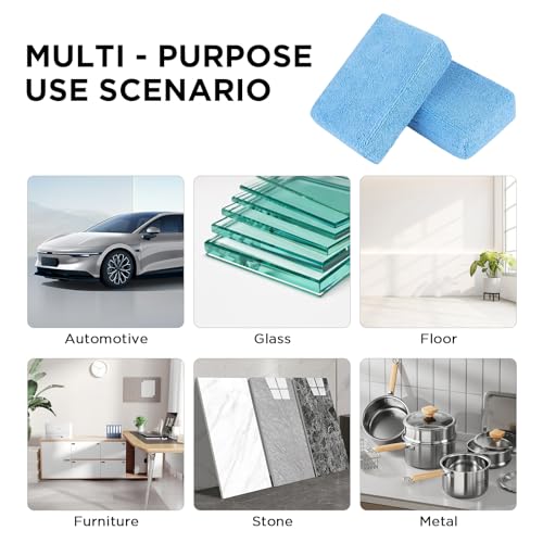 Autocare 10 Pack Car Wax Applicator Pad Rectangle Foam Premium Grade Microfiber Applicator Pads