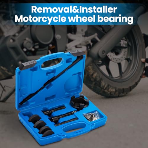 maXpeedingrods Wheel Bearing Removal Installer Tool for Harley Davidson 2000+, VT102 Motorcycle Wheel Bearing Puller Tool Kit for 0.75" 1" 25mm Bearings,18 Pcs