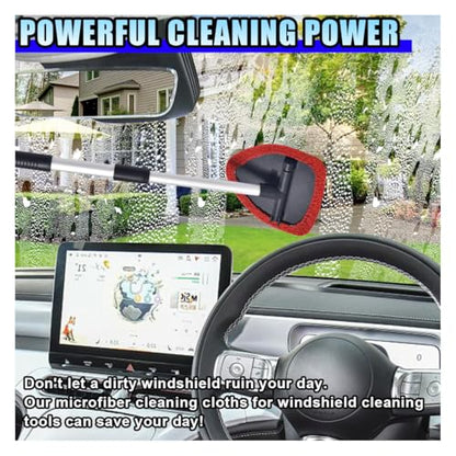 20PCS Microfiber Cloths for Car Windshield Cleaning Tool, Replaced Glass Cleaning Clothes, Interior Auto Window Cleaner Washing Bonnets, Washable & Reusable Microfiber Pads Cover Kit (Triangular) - size: Triangular