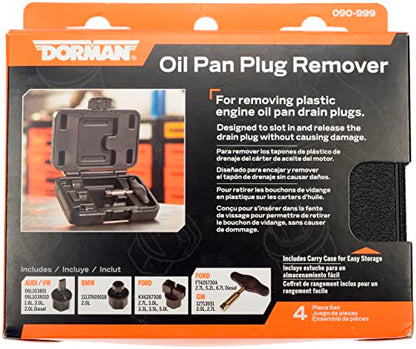 Dorman 090-999 4-Piece Oil Drain Plug Removal Kit Compatible with Select Models