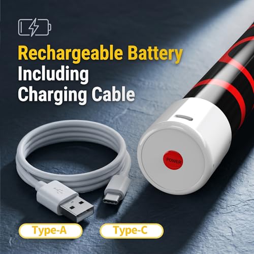 30" Flexible LED Work Light, Rechargeable Bendable Mechanic Light | Rubber Body, 800Lm, 6000K White, 3 Modes, 7H Battery, Hands-Free, Indoor Outdoor, Car Repair, Camping, USB Rechargeable