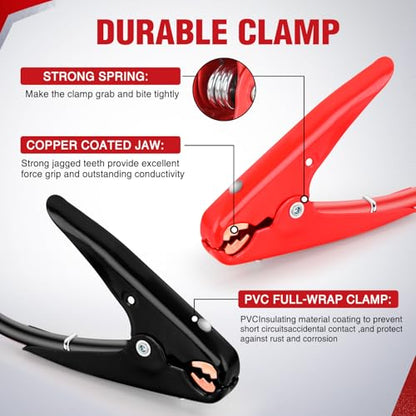 Nilight Jumper Cables for Car Battery 2 Gauge 16 FT Booster Cable Heavy Duty 800 A CCA with Carrying Bag Jump Start Emergency Kit Pickup Truck RV Vans SUV - size: 2 Guage 16 FT