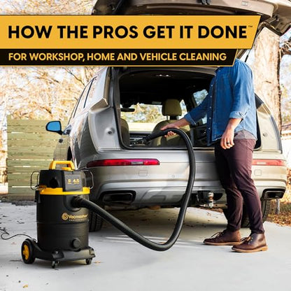 Vacmaster Professional VDK811PW 0201 8 Gallon 4.5 Peak HP Wet/Dry Vac with Self-Cleaning Filter System, 8 Gal, Black - size: 8 gallons