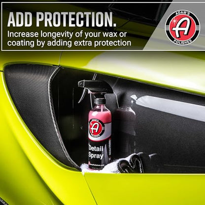 Adam's Detail Spray (16 fl. oz) - Quick Waterless Car Detailer | Polisher Clay Bar & Car Wax Booster | Adds Shine & Gloss Depth - size: 16 fl. oz