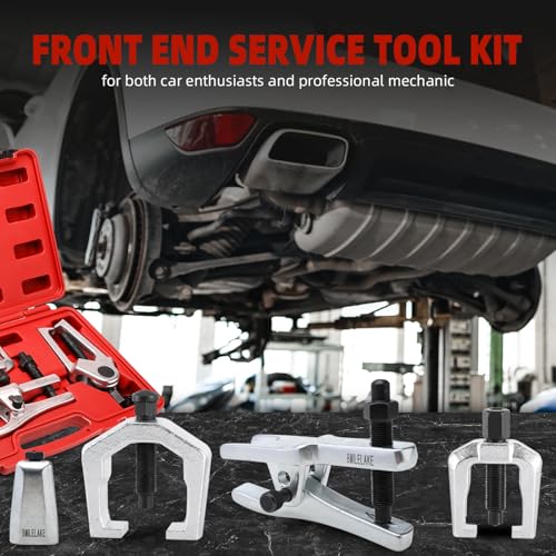 FreeTec 5 in 1 Ball Joint Separator, Pitman Arm Puller Heavy Duty, Tie Rod End Remover Front End Service Tool Set for Car SUV Light Truck
