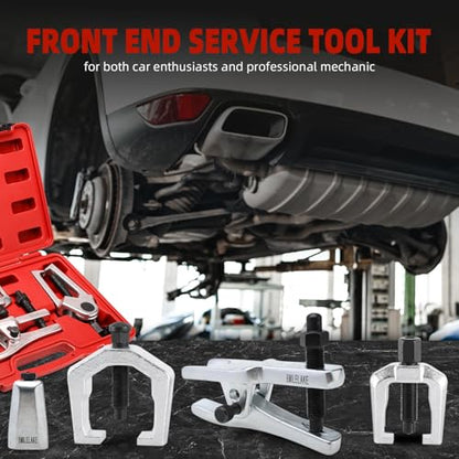 FreeTec 5 in 1 Ball Joint Separator, Pitman Arm Puller Heavy Duty, Tie Rod End Remover Front End Service Tool Set for Car SUV Light Truck