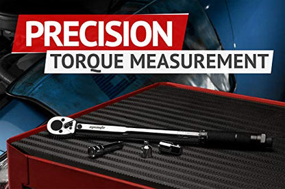 EPAuto 3/8-Inch Drive Click Torque Wrench 10-80 Ft-lb./ 13.6-108.5 Nm | 3/8-Inch Drive Click Torque Wrench 10-80 ft-lb. / 13.6-108.5 Nm 1.5" Wx1 Dx14.5 H - size: 3/8 Inch Drive (10-80 ft.-lb.)