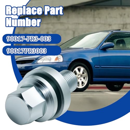 90017-PR3-003 Crank Pulley Bolt Fit for Honda Civic Si Del Sol CR-V Acura | Fits 1999-2000 Civic Si, 1997-2001 CR-V, 1994-1997 Del Sol, 1991-2001 Integra, B-Series DOHC VTEC. High-strength steel