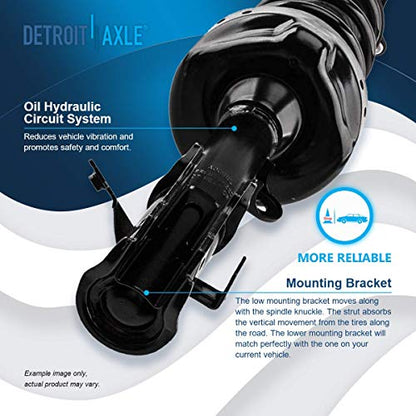 Detroit Axle - Front Struts Sway Bars for 2007-2014 Honda CR-V Complete 2 | Ready Struts w/Coil Springs Assembly 2 Sway Bar Links 2008 2009 2010 2011 2012 2013 Replacement Suspension - size: 80129-4/Sway Kit