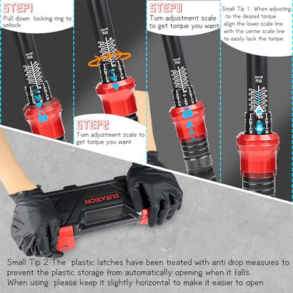 3/8-Inch Drive Torque Wrench 5-50ft.lb/6.8-67Nm, ±3% Precision Dual Direction Torque Wrenches with 72-Tooth Dual Range Scales - size: 3/8" DR.『5-50 FT.LB』