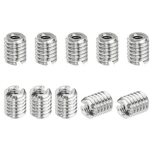 PATIKIL Thread Adapters Sleeve Reducing Nut, 10 Pcs M4*0.7 Male to M2*0.4 Female Repairing Insert Nut Screw Reducer Conversion Stainless Steel Fastener 5mm - size: M2xM4x5mm