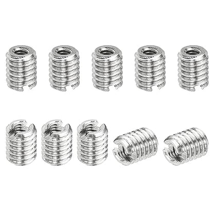 PATIKIL Thread Adapters Sleeve Reducing Nut, 10 Pcs M4*0.7 Male to M2*0.4 Female Repairing Insert Nut Screw Reducer Conversion Stainless Steel Fastener 5mm - size: M2xM4x5mm