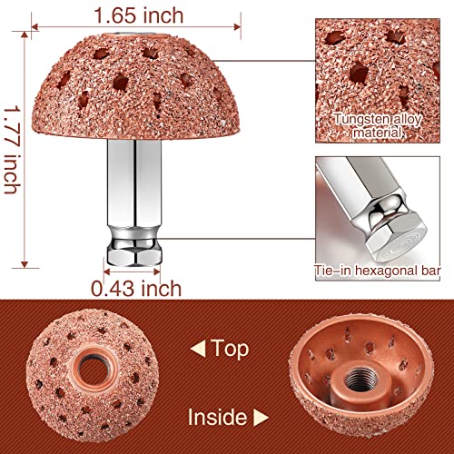 Tallew 2 Pieces Tire Patches Tools, Tire Patch Roller and Tire Buffer Wheel, Tire Repair Grinding Head Buffing Wheel for Air Tire Buffer (42 mm)