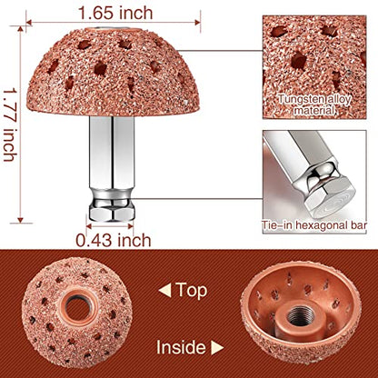 Tallew 2 Pieces Tire Patches Tools, Tire Patch Roller and Tire Buffer Wheel, Tire Repair Grinding Head Buffing Wheel for Air Tire Buffer (42 mm)