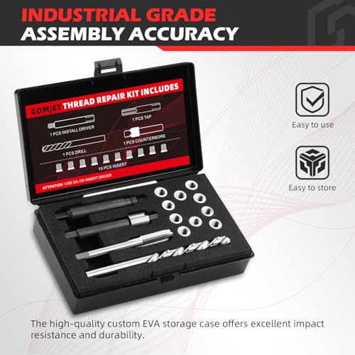 3/8-16 INCH Thread Repair Kit, with 3/8-16X0.484 inch Stainless Steel Insert Qty 10 - size: 3/8x16x0.484 Inch