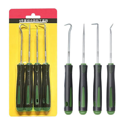 4 Pcs Pick and Hook Set Precision Automotive Mechanic Picks Tools Set for Car Oil Seal Hooks Puller Remover Tools (Green) - color: Green