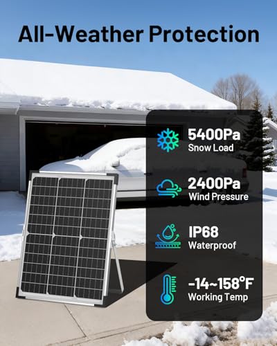 40W 12V Solar Trickle Charger, 2PCS 20W 12V Solar Battery Charger for Car Battery with Smart Controller, Waterproof Battery Maintainer for RV Battery Boat Dump Trailer - size: 20W 2-Pack