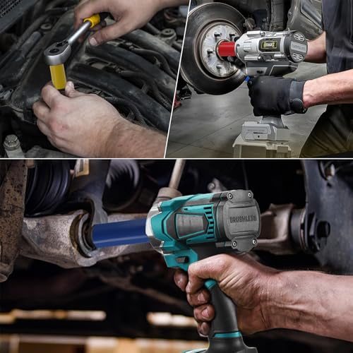 35-Piece Socket Bit Set, 1/2" Drive Nut Socket Set, Metric17、19、21 | 6 spline lug nut socket - size: 35PCS-Socket Bit Set
