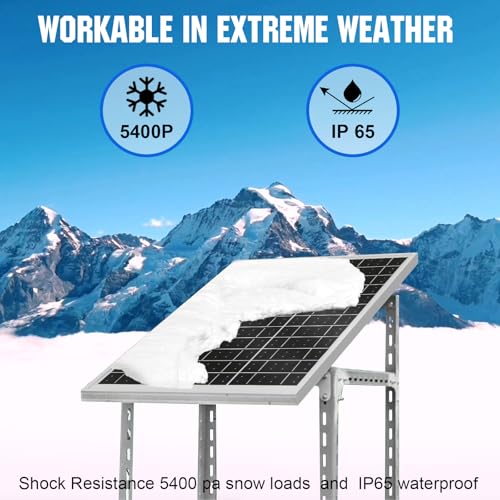 ECO-WORTHY Solar Panel 25W 18V Monocrystalline Waterproof Panel for Charging 12V Battery of RV Boat Trailer ATV Car or Powering Light, Charing 12V Battery Pack and Other Off-Grid Applications - size: 25W