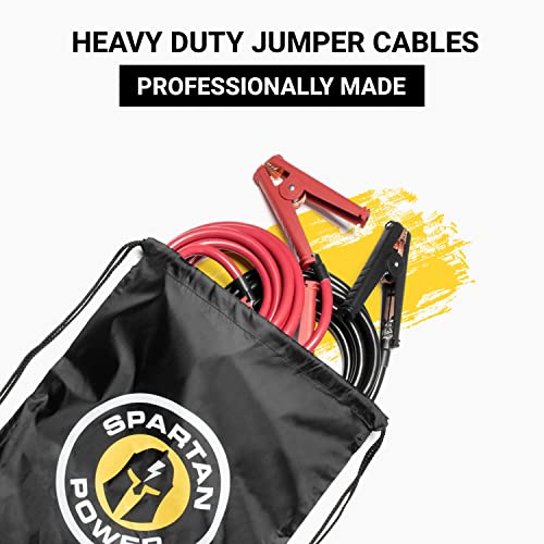 10 Foot 4 AWG Gauge Heavy Duty Jumper Cables Booster Set by Spartan Power - 4 AWG, 10 Foot Made in the USA - size: 4 AWG 10 Foot