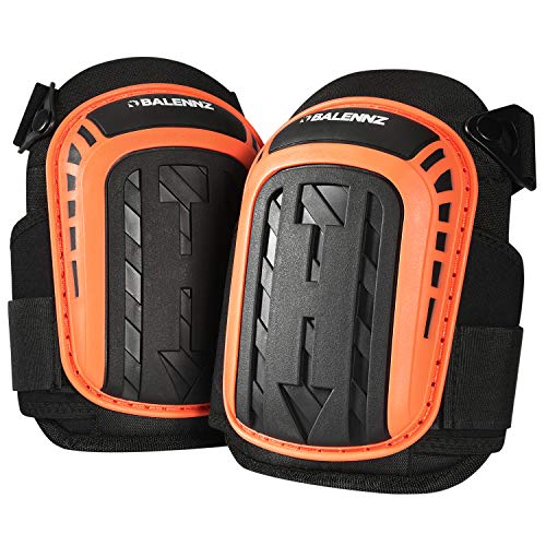 BALENNZ Professional Knee Pads for Work - Heavy Duty Foam Padding Gel Construction Knee Pads with Strong Double Straps – Comfortable Knee Protection for Indoor and Outdoor Use (Knee High Orange) - style: Knee High Orange