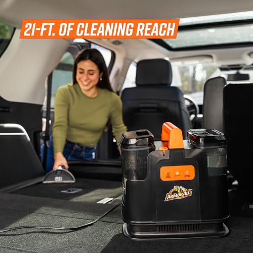 Armor All Heated Spot Cleaner for Carpet & Upholstery, Portable Deep Cleaner with Auto Detail Tools for Cars, Pets, Area Rugs & Couches- SCB1001H 0901 - size: 54 Oz Heated