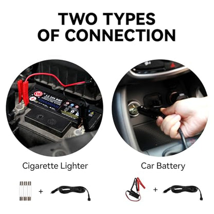 EFFIROSO Premium 10 in 1 Electric Scissor Jack Enhanced Safety 3 Ton Car Jack Kit Automatic 12V Tire Repair Kit for Sedans SUV Tire Replacement - color: black