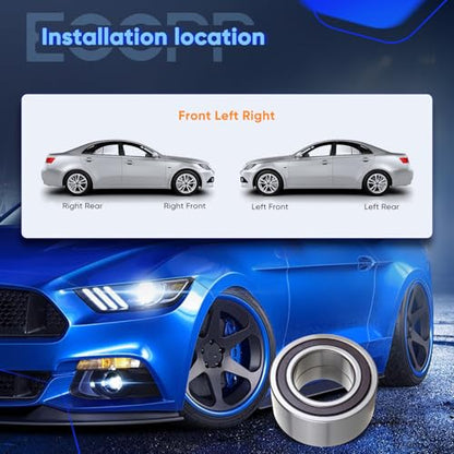 ECCPP 2-Piece 510073 Front Wheel Hub Bearing for Honda Civic 2006-2020 | for Honda Fit 2013-2014 Pre-Greased Sealed - size: 510073*2