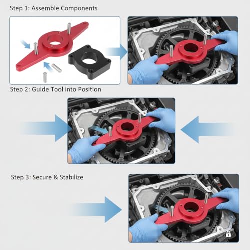T10531 Vibration Damper Holding Tool for VW Audi 1.8 2.0 TFSI EA888 Engines, Crankshaft Pulley Counter Hold Kit Compatible with Golf GTI Tiguan Jetta A3 A4 A5 Q5, Professional Timing Tool
