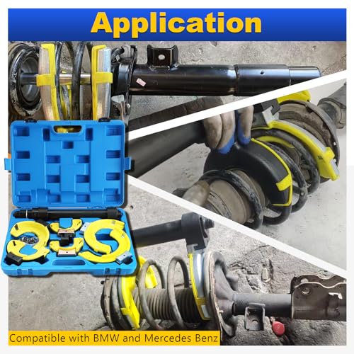 DASBET Macpherson Strut Spring Compressor Kit | Universal Interchangeable Fork Strut Coil Extractor Remover Tool Set with Protective Sleeve Strut Spring Compressor Set ﻿