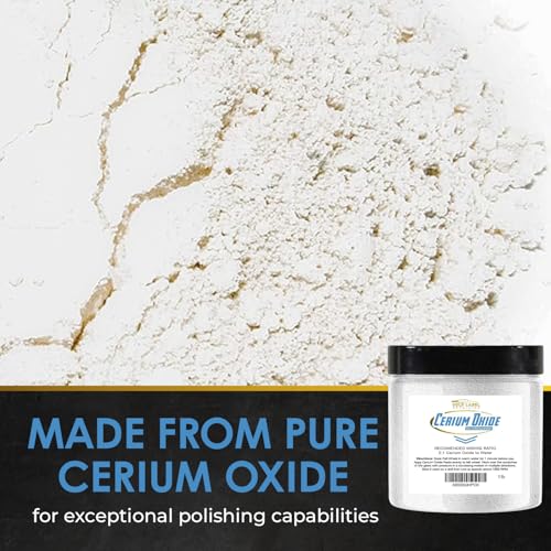 Optical Grade Cerium Oxide Glass Repair Powder 1lb Jar | Glass Window and Windshield Repair | Optical Grade, for use with Camera, Scope, Binocular Lens | Remove Scratches and Scuffs (1lb Jar) - style: 1lb