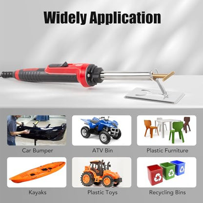 Plastic Welding Kit 110V/100W Plastic Welder for Automotive Bumper Repair,Plastic Weld Kit with 40 Weld Rods,2 Tips etc,Fast Heating Plastic Repair Kit Fit DIY,Kayak Tank Canoe Dashboard Repair