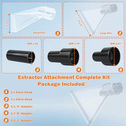 Universal Shop Vacs Extractor Attachment Kit – Fits All Vacs Includes 2-1/2" 1-7/8"and 1-1/4" Adapters for Carpet Cleaning Auto Detailing Wet-dry Vacuum Accessory (Small + Large) - size: Small + Large