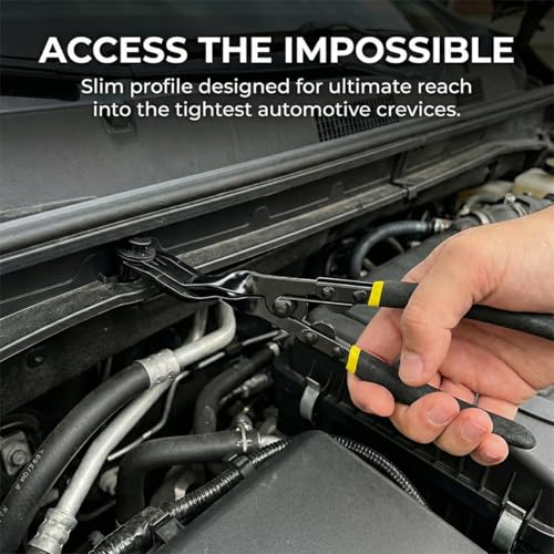 Automotive Panel Clip Removal Tool, Car Upholstery Trim Removal Pliers, Car Dashboard Fastener Push Pin Plier, Vehicle Interior Repair Tool for Most Vehicles (Yellow) - color: Yellow