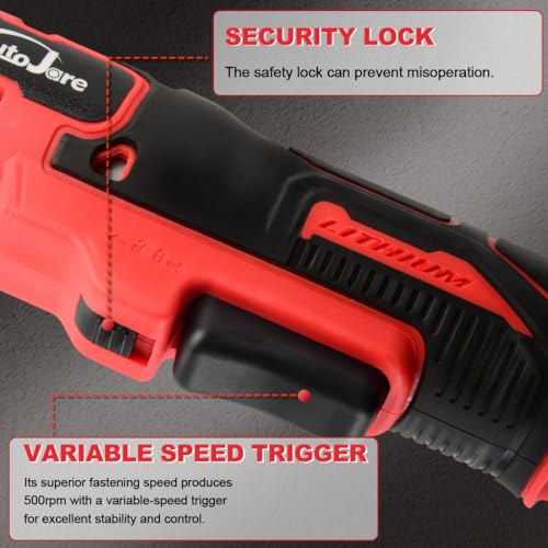 Extended Cordless Electric Ratchet Wrench 65 ft-lbs 3/8" Drive Power Ratchet Tool Compatible with Milwaukee 18V Battery (No Battery) with 7pcs Socket, 1/4" Socket Adapter and 3" Extension