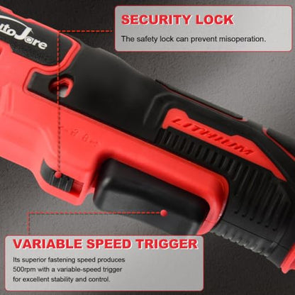 Extended Cordless Electric Ratchet Wrench 65 ft-lbs 3/8" Drive Power Ratchet Tool Compatible with Milwaukee 18V Battery (No Battery) with 7pcs Socket, 1/4" Socket Adapter and 3" Extension