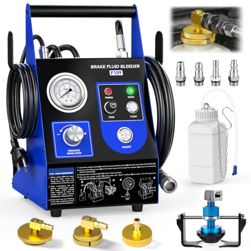 BELEY Automatic Brake Bleeder Kit for Toyota Honda & Universal Adapter | 110V Electric Power Brake Bleeder with 4 Master Cylinder Adapters, Airless Brake and Clutch Pressure Bleeding System