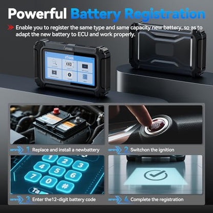 XTOOL IP500 for BMW OBD2 Scanner, Full Systems Bidirectional Scan Tool | Fit for BMW/MiNi/RR, ECU/Offline Coding, Battery Registration Tool, All Services-Injector Coding/BMS/ABS,Lifetime Free Update
