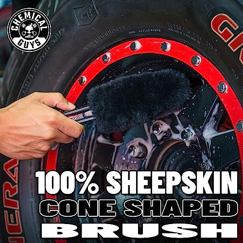 Chemical Guys CLD_203_16 Signature Series Wheel Cleaner For All Gloss Finishes, For Cars, Trucks, SUVs, & More 16 fl oz + Acc_B01 Gerbil Wheel Rim Brush (For Exhaust, Tires, Rims, Engine Bays, & More)