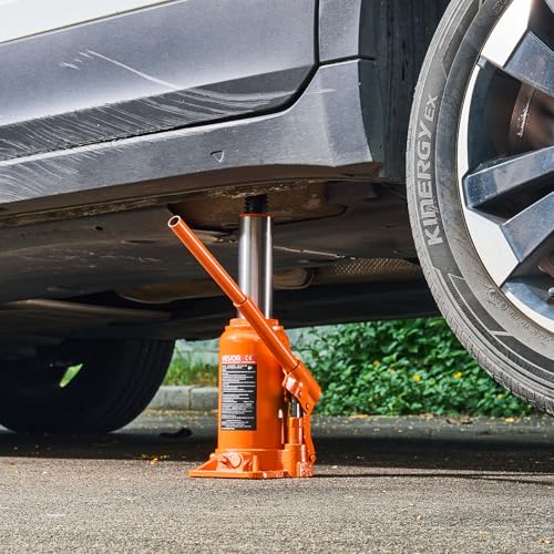 VEVOR Hydraulic Bottle Jack, 20 Ton/44092 LBS All Welded Bottle Jack, 7.5-14 inch Lifting Range, with 3-Section Long Handle, for Pickup Truck, Truck, Car, RV, Auto Repair, Industrial Engineering - style: 20T Hight Profile