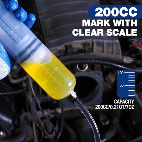 WORKPRO 200CC Manual Fluid Extractor, Multi-Purpose Oil Syringe Suction Pump, Manual Extraction and Filling Pump, Automotive Oil Syringe | Multi-Purpose Oil Syringe Suction Pump, Manual Extraction and Filling Pump, Automotive Oil Syringe - size: 200cc