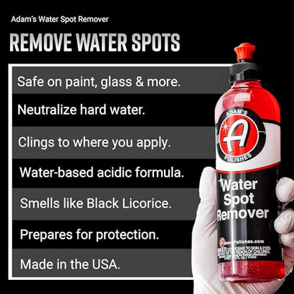 Adam's Water Spot Remover - Hard Water Stain Remover for Glass, Shower Doors, Paint, Windows, Car Detailing, Calcium, Magnesium & Soap Scum Remover - style: 16oz