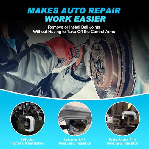 Nilight Ball Joint Press kit with 4x4 Adapters, Ball Joint Remove and Install Tools, 10 PCS Ball Joint Service Kit for Most 2WD and 4WD Cars and Light Trucks - style: Ball Joint Press kit