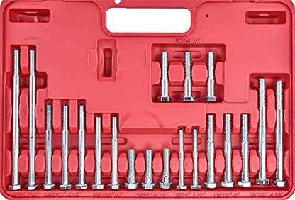 JEGS Universal Harmonic Damper Balancer Puller/Installer Tool Set | Includes 30 Bolts, 9 Adapters, 11 Washers, 1 Five Inch Puller Screw With Body, And 1 Puller Flange | Universal Harmonic Balancer Puller/Installer Set; plastic construction for easy remova