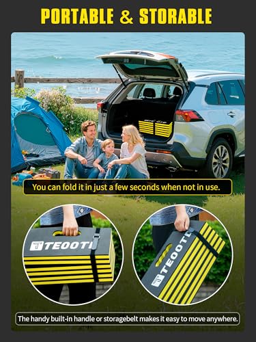 1.2" Extra Thick Foldable Mechanic Mat, Kneeling Pad with Magnetlc Tool Compartment, Waterproof Comfortable EVA Mat with Handle & Storage Belt for Workshop Repairing,Gardening 47.3x17.3x1.2