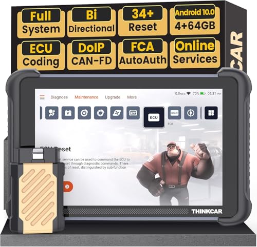 THINKCAR Bidirectional OBD2 Scanner Diagnostic Tool 689BT - All System Scan Tool with Bluetooth 5.0, 3000+ Active Tests,ECU Coding, 34+ Services, FCA, CAN-FD and DoIP, Wireless Update