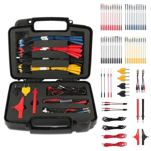 68 Pcs Automotive Circuit Test Lead Kit,Multimeter Test Leads Set,Electrical Breakout Leads Automotive Kit with 48 Pcs Terminals,Alligator Clip,Acicular Probe
