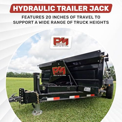 Primary Mover 12K Double Acting Hydraulic Trailer Jack (12,000 lb) - Power Jack 12K, Lift Trailer Jack Stand with Hydraulic Power Unit - style: 12k Jack Kit "Weld on"