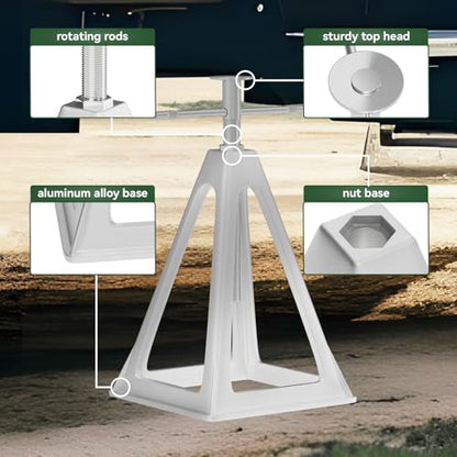 RVGUARD RV Stack Jacks 1 Pack, Aluminum Stabilizer Jacks for RV Trailer Camper, Single Support Up to 6000 Lbs, Adjustable from 11" to 17" - size: 1 Pack